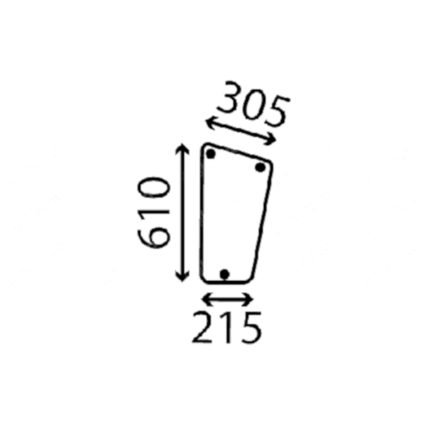 Ανταλλακτικό κρύσταλλο εμπρόσθιο αριστερό/δεξί κάτω