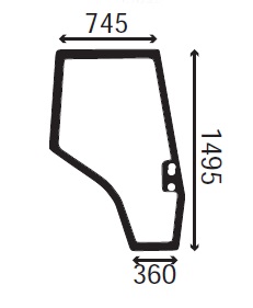 Ανταλλακτικό κρύσταλλο δεξιάς πόρτας