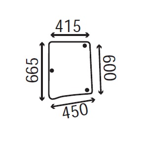 Ανταλλακτικό κρύσταλλο πλαϊνό αριστερό/δεξί