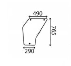 Ανταλλακτικό κρύσταλλο πόρτας αριστερής/δεξιάς κάτω