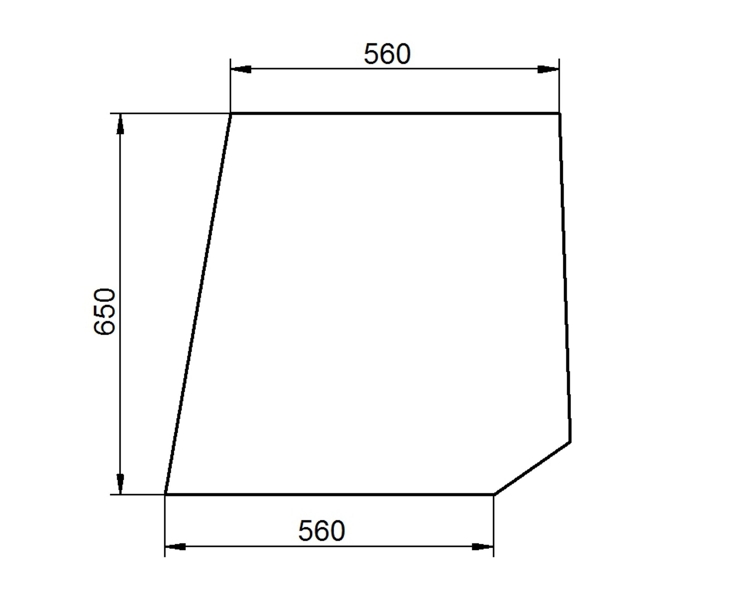 Ανταλλακτικό κρύσταλλο πόρτας άνω