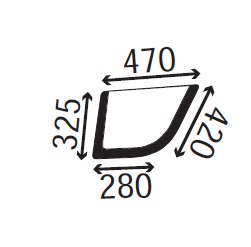 Ανταλλακτικό κρύσταλλο πλαϊνό αριστερό κάτω