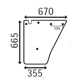 Ανταλλακτικό κρύσταλλο πόρτας αριστερής/δεξιάς κάτω