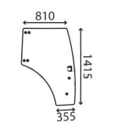 Ανταλλακτικό κρύσταλλο δεξιάς πόρτας