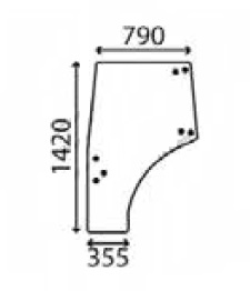 Ανταλλακτικό κρύσταλλο αριστερής πόρτας