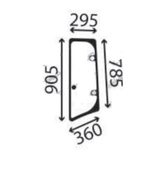 Ανταλλακτικό κρύσταλλο πλαϊνό αριστερό