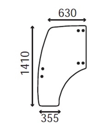 Ανταλλακτικό κρύσταλλο αριστερής πόρτας
