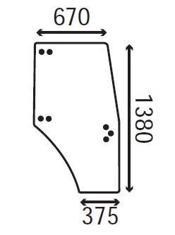 Ανταλλακτικό κρύσταλλο πόρτας δεξιάς