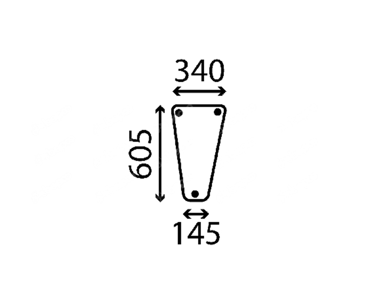 Ανταλλακτικό κρύσταλλο εμπρόσθιο κάτω αριστερό