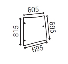 Ανταλλακτικό κρύσταλλο πλαϊνό δεξί