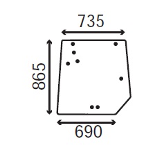 Ανταλλακτικό κρύσταλλο οπίσθιο