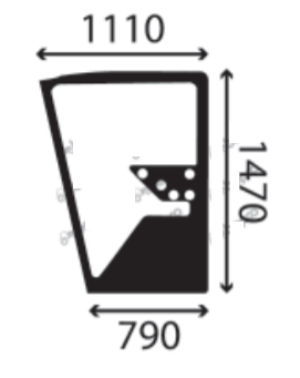 Ανταλλακτικό κρύσταλλο πόρτας αριστερής