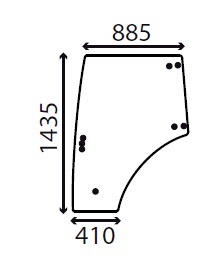 Ανταλλακτικό κρύσταλλο αριστερής πόρτας