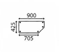 Ανταλλακτικό κρύσταλλο οπίσθιο κάτω