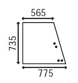 Ανταλλακτικό κρύσταλλο πλαϊνό δεξί συρόμενο