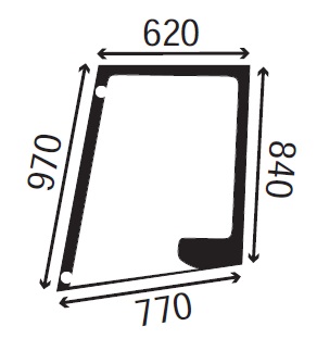 Ανταλλακτικό κρύσταλλο αριστερής πόρτας άνω