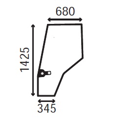 Ανταλλακτικό κρύσταλλο αριστερής πόρτας