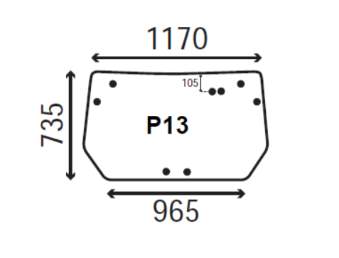 Ανταλλακτικό κρύσταλλο οπίσθιο