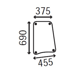 Ανταλλακτικό κρύσταλλο πλαϊνό αριστερό/δεξί
