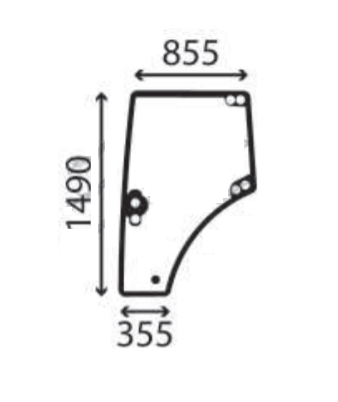Ανταλλακτικό κρύσταλλο πόρτας αριστερής