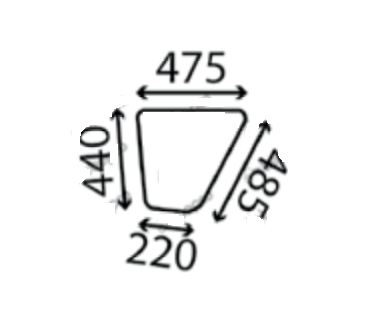 Ανταλλακτικό κρύσταλλο πόρτας αριστερής/δεξιάς κάτω