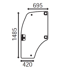 Ανταλλακτικό κρύσταλλο αριστερής πόρτας