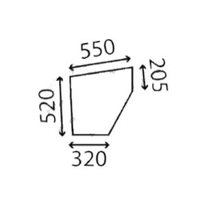 Ανταλλακτικό κρύσταλλο πόρτας αριστερής/δεξιάς κάτω