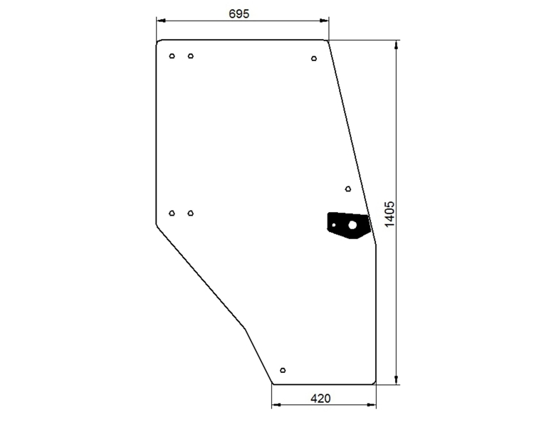 Ανταλλακτικό κρύσταλλο πόρτας αριστερής