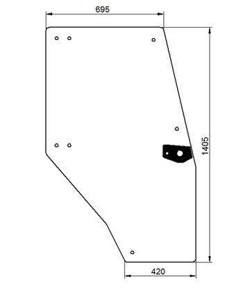 Ανταλλακτικό κρύσταλλο πόρτας αριστερής