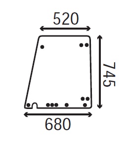 Ανταλλακτικό κρύσταλλο πόρτας αριστερής/δεξιάς άνω