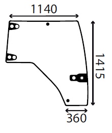 Ανταλλακτικό κρύσταλλο δεξιάς πόρτας
