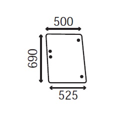 Ανταλλακτικό κρύσταλλο πλαϊνό αριστερό/δεξί