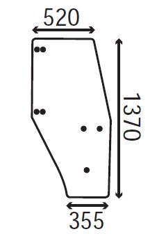 Ανταλλακτικό κρύσταλλο δεξιάς πόρτας